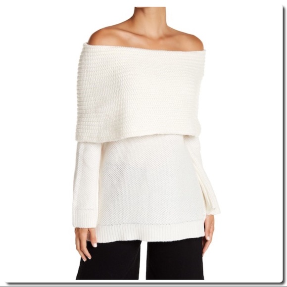 Sweaters - Off Shoulder Cowl Neck Sweater NWOT
